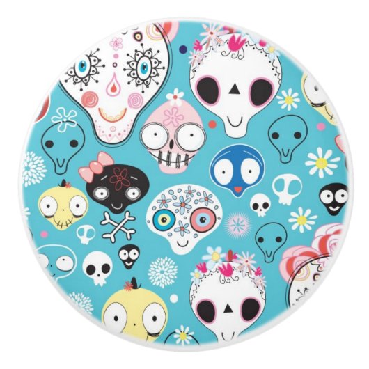 質の笑うスカル セラミックノブ (正面)