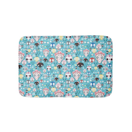 質の笑うスカル バスマット (正面)