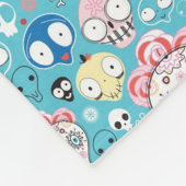 質の笑うスカル フリースブランケット (角)