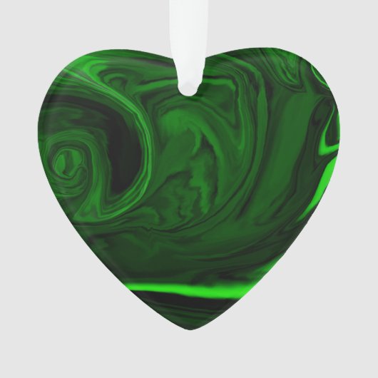 質の緑のマラカイトの石のコレクション オーナメント (正面)