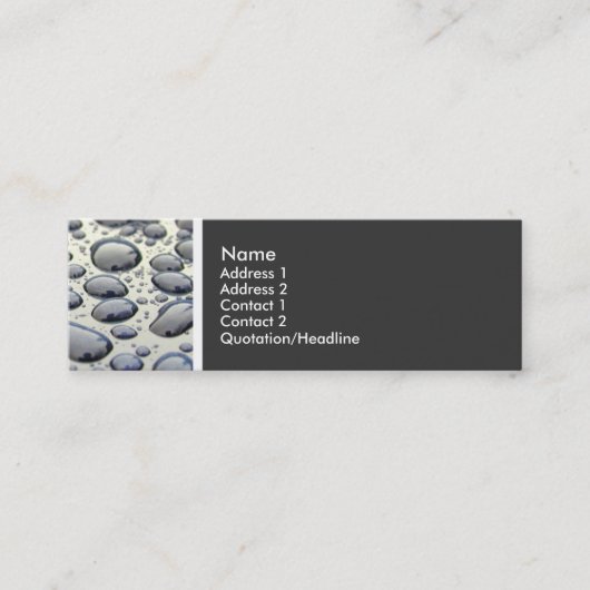 質の調子(車のフード) スキニー名刺 (正面)