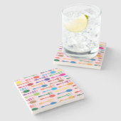 質の食事 ストーンコースター (横)