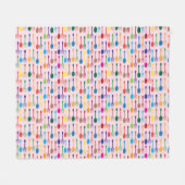 質の食事 フリースブランケット (正面(横))