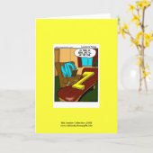 質の高いおもしろいグリーティングカードに関する精神医学の漫画 カード (黄色い花)