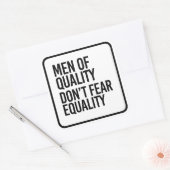 質の高い人々は平等を恐れない – スクエアシール (封筒)