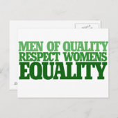 質の高い人は女性の平等を尊重する ポストカード (正面/裏面)