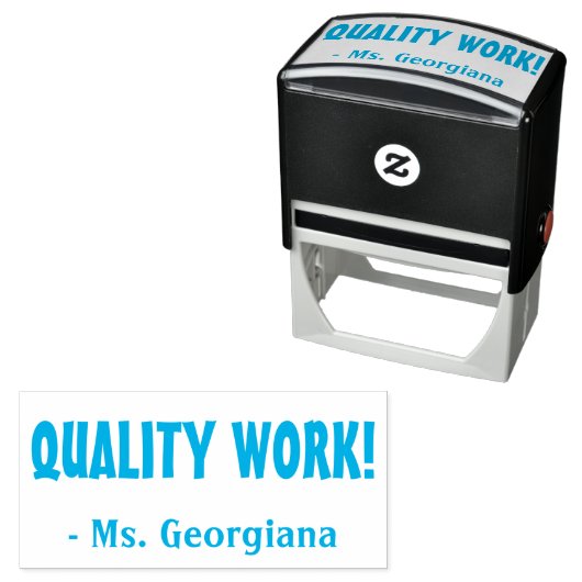 「質の高い仕事!」 先生スタンプ セルフインキングスタンプ (インサイチュ)