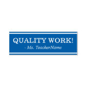 「質の高い仕事！」 先生フィードバックラバースタンプ セルフインキングスタンプ (デザイン)