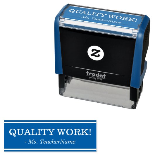 「質の高い仕事！」 先生フィードバックラバースタンプ セルフインキングスタンプ (インサイチュ)