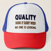 質の高い引用文、誰も見ていないときに正しくそれをする キャップ (正面)