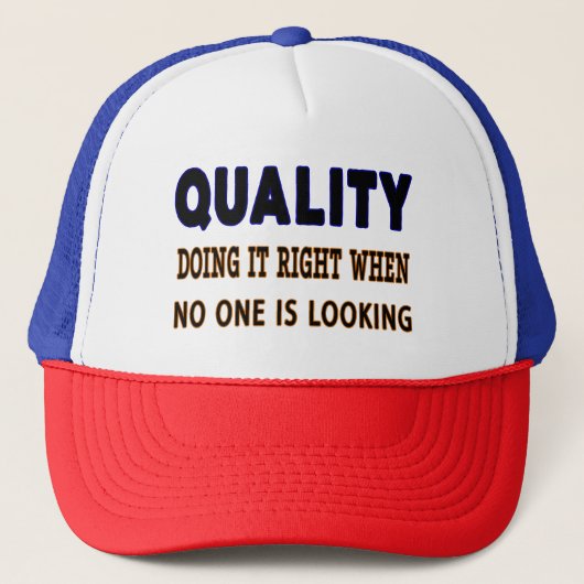 質の高い引用文、誰も見ていないときに正しくそれをする キャップ (正面)