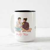 質の高い時間 ツートーンマグカップ (正面左)