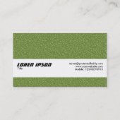 質バンド-緑のエンボスの質 名刺 (裏面)