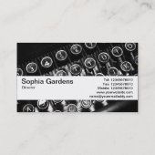 質バンドV2 -ヴィンテージのタイプライター 名刺 (裏面)