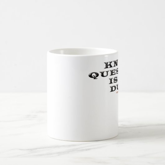 質問がDumのマグにあることを知って下さい コーヒーマグカップ (中央)