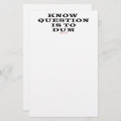 質問がDumのメモ帳にあることを知って下さい 便箋 (正面/裏面)