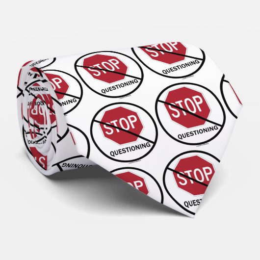 質問することを止めないで下さい(哲学の印のユーモア) ネクタイ (ロール)