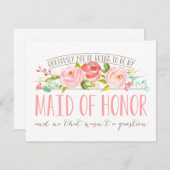 質問なし、メイド・オブ・オーナー(花嫁付き添い人)バラガーデン 招待状 (正面/裏面)