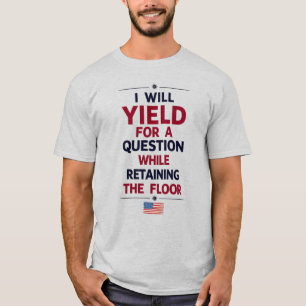 質問に屈する – フィリバスター引用文 Tシャツ