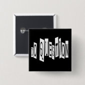 質問の四角形ボタンを実行 缶バッジ (正面&裏面)