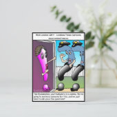 質問の警察おもしろいギフトTeesマグカード ポストカード (スタンド正面)