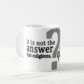 質問はマグを啓発します コーヒーマグカップ (正面左)