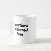 質問は自由で、愚かな質問$1に答えました コーヒーマグカップ (正面左)