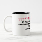 質問もしがあるとあなたが読む… カスタマイズ - ツートーンマグカップ (左)