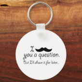 質問を口ひげする キーホルダー (正面)