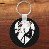 質問キーチェーンのキーチェーンのポップ キーホルダー (正面)