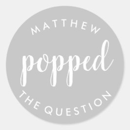 質問ステッカーのシルバー ラウンドシール