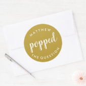 質問ステッカーの金ゴールド ラウンドシール (封筒)