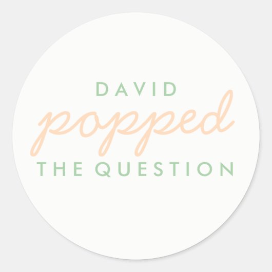 質問ポップコーンウェルカムバッグシール ラウンドシール (正面)