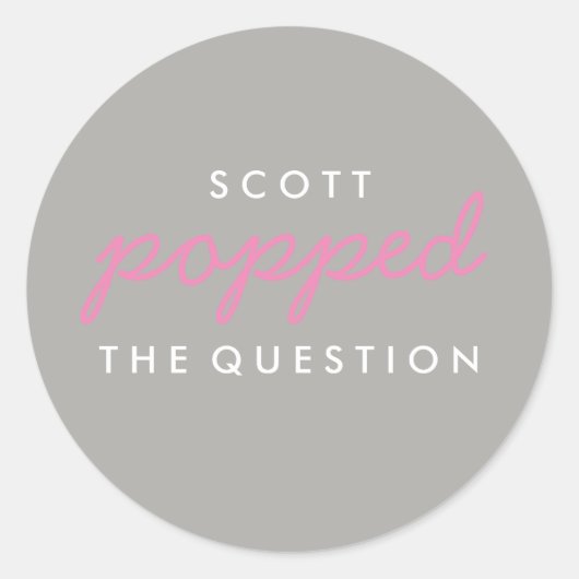 質問ポップコーンウェルカムバッグシール ラウンドシール (正面)