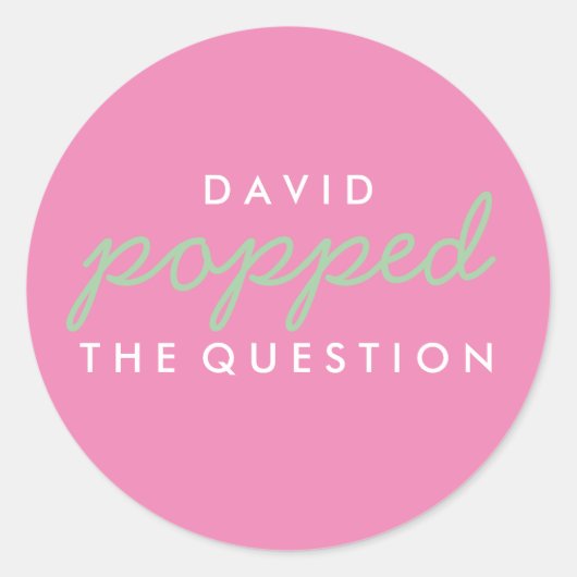 質問ポップコーンウェルカムバッグシール ラウンドシール (正面)