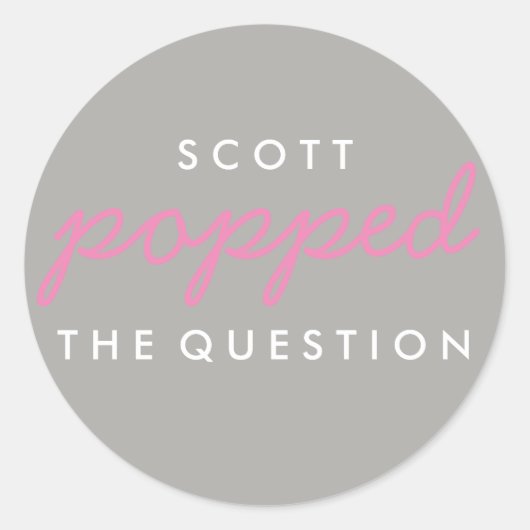 質問ポップコーンウェルカムバッグシール ラウンドシール (正面)