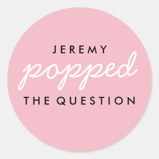 質問ポップコーンウェルカムバッグシール ラウンドシール (正面)