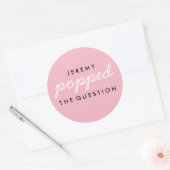 質問ポップコーンウェルカムバッグシール ラウンドシール (封筒)