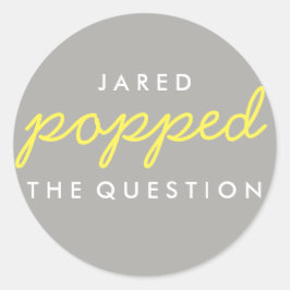 質問ポップコーンウェルカムバッグシール ラウンドシール