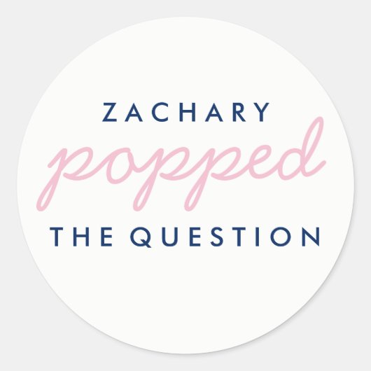 質問ポップコーンウェルカムバッグシール ラウンドシール (正面)