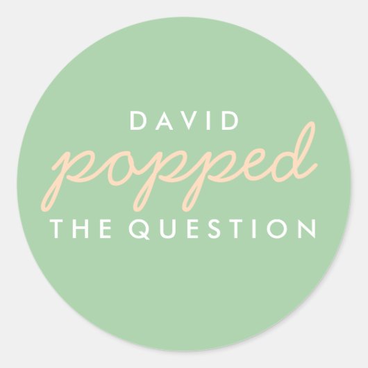 質問ポップコーンウェルカムバッグシール ラウンドシール (正面)