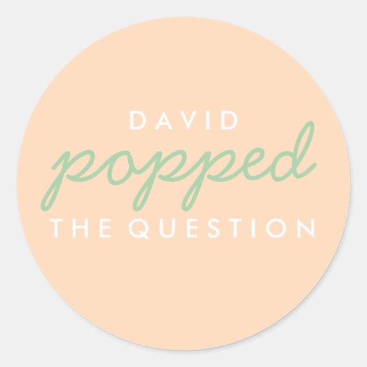 質問ポップコーンウェルカムバッグシール ラウンドシール (正面)