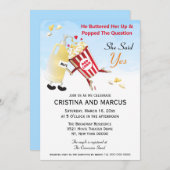 質問ポップコーンポップ・アートのカップルのシャワー 招待状 (正面/裏面)