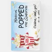 質問ポップ・アートのポップコーン婚約 横断幕 (縦)