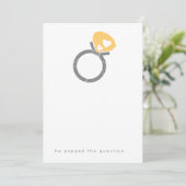 質問ポップ・アートの婚約パーティ招待状 招待状 (スタンド正面)