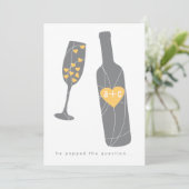 質問ポップ・アートの婚約パーティ招待状 招待状 (スタンド正面)