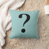 質問型ほこりっぽい青の枕 クッション (ブランケット)