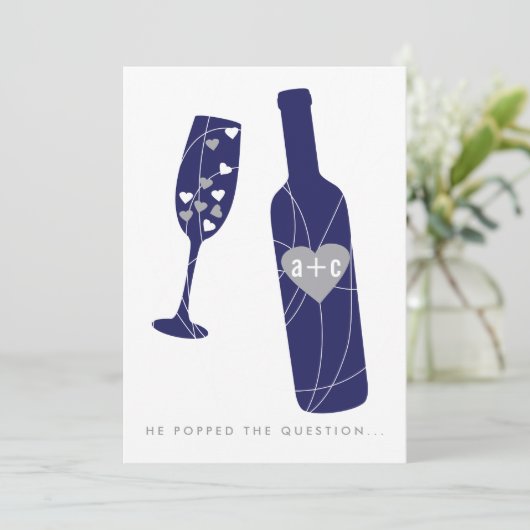 質問婚約パーティの招待状海軍をぽんと鳴らして下さい 招待状 (スタンド正面)