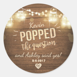 質問婚約メッセージカードシール ラウンドシール