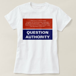 質問当局のトランプ防止のチェックとバランス Tシャツ